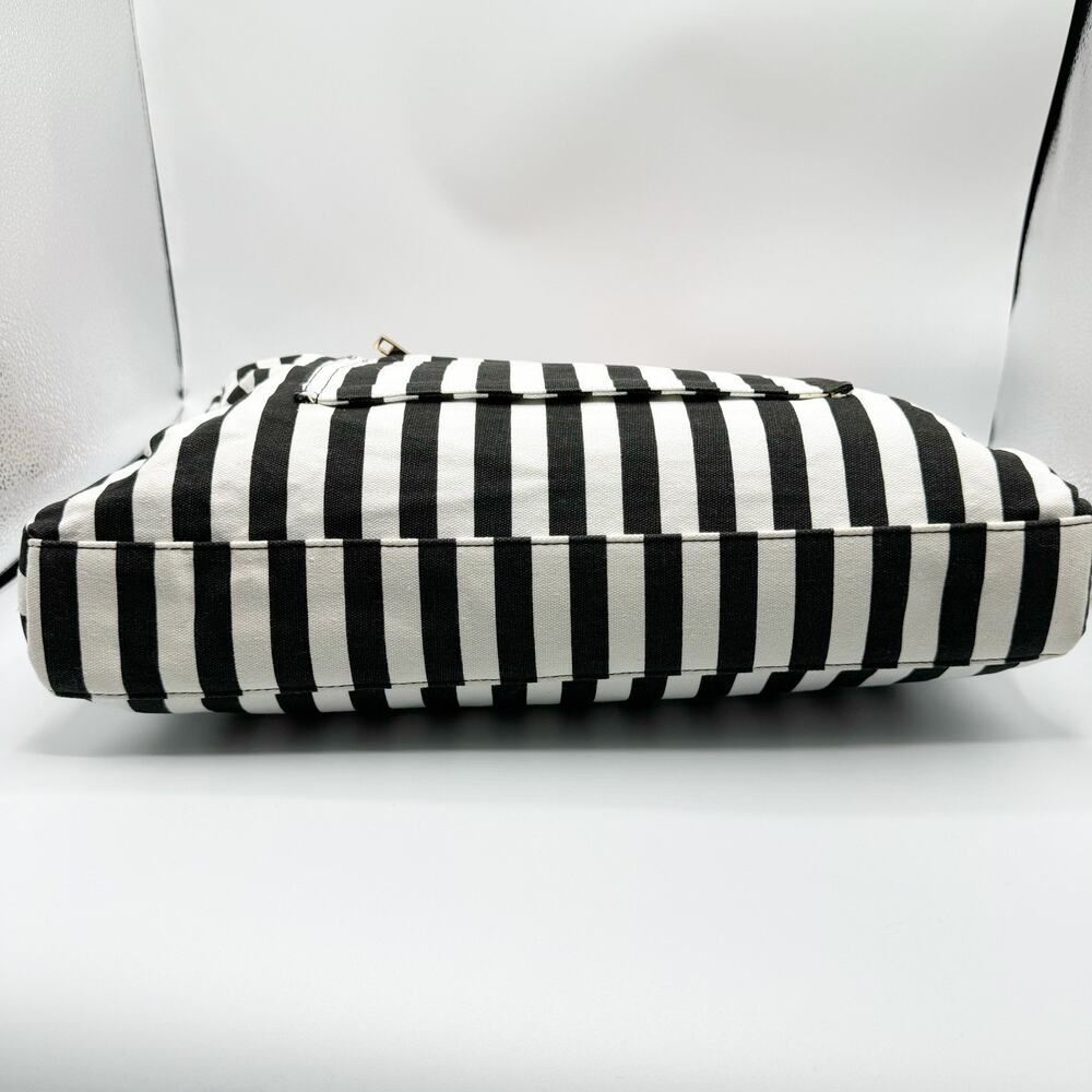 Matein 17 Laptop Bag Pink Black White Striped Padded RFID Bow Charm Lightweight - Picture 4 of 9